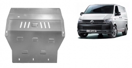 Galvanized steel sump guard for Volkswagen Transporter T6