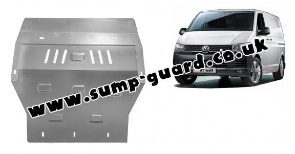 Galvanized steel sump guard for Volkswagen Transporter T6