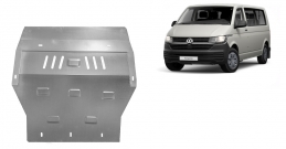 Galvanized steel sump guard for Volkswagen Transporter T6.1