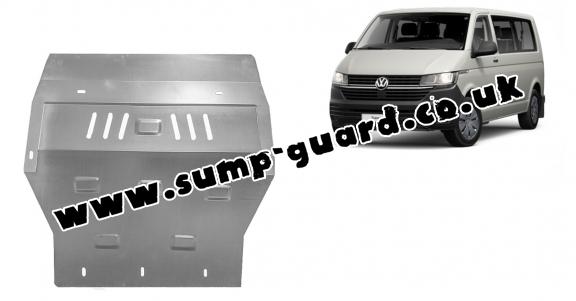 Galvanized steel sump guard for Volkswagen Transporter T6.1