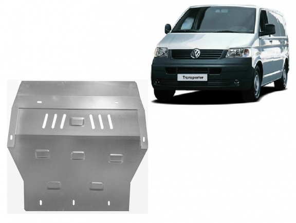 Galvanized steel sump guard for Volkswagen Transporter T5
