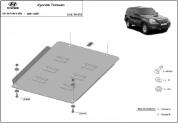 Steel gearbox guard for Hyundai Terracan