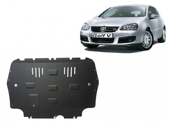 Steel sump guard for Vw golf mk5