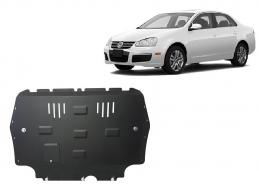 Steel sump guard for VW Jetta