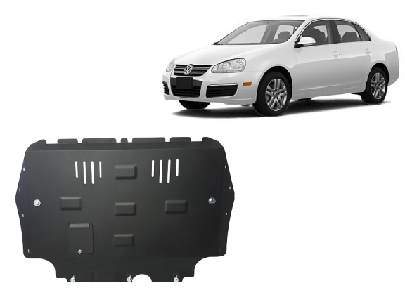Steel sump guard for VW Jetta
