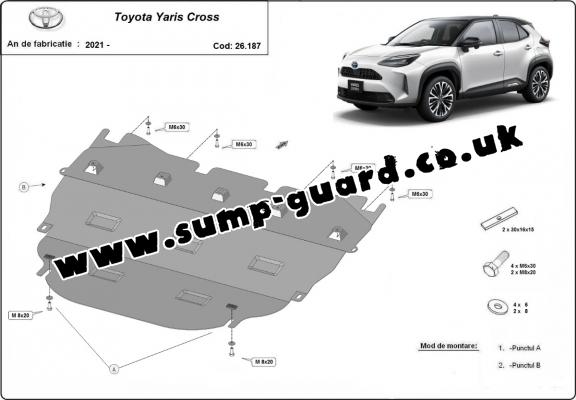 Steel sump guard for Toyota Yaris Cross XP210