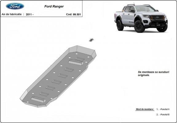 Steel fuel tank guard  for Ford Ranger