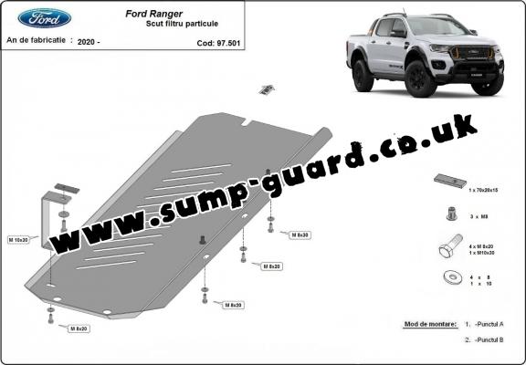 Steel DPF guard  for Ford Ranger 