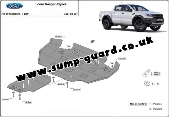 Steel sump guard for Ford Ranger Raptor