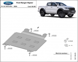 Steel gearbox guard for Ford Ranger Raptor