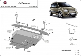 Steel sump guard for Fiat Panda 4x4