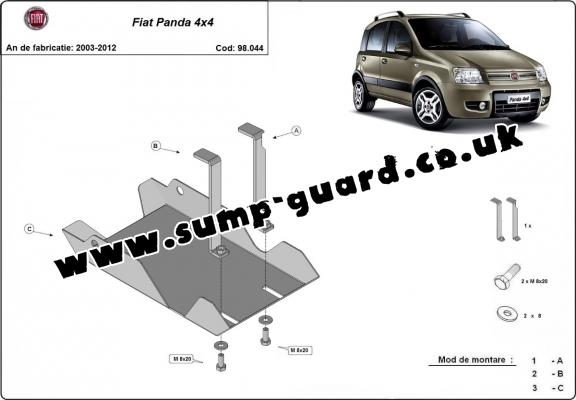 Steel differential guard for Fiat Panda 4x4