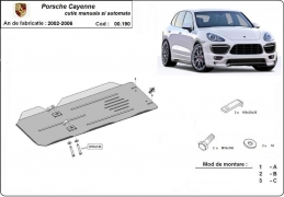 Steel manual and automatic gearbox guard for Porsche Cayenne