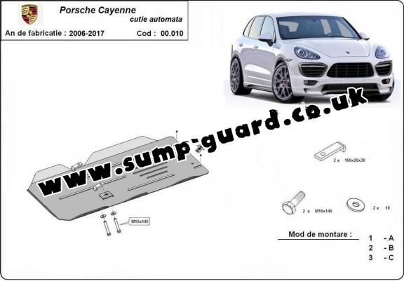 Steel automatic gearbox guard for Porsche Cayenne