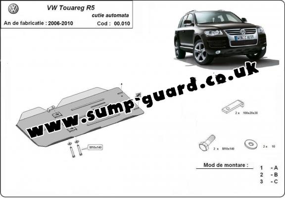 Steel automatic gearbox guard for Volkswagen Touareg 7L