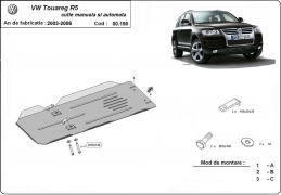 Steel manual and automatic gearbox guard for VW Touareg 7L