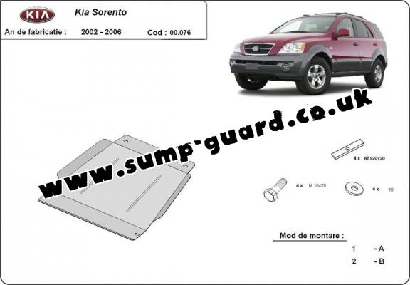 Steel gearbox guard for Kia Sorento