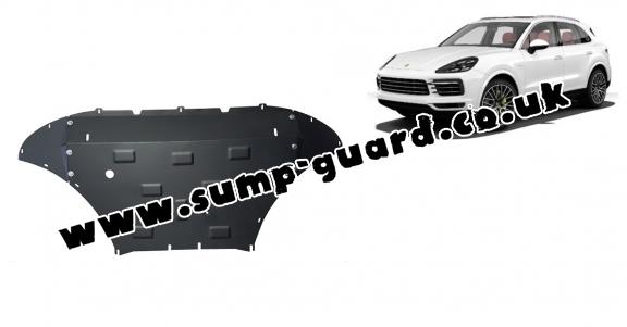 Steel sump guard for Porsche Cayenne