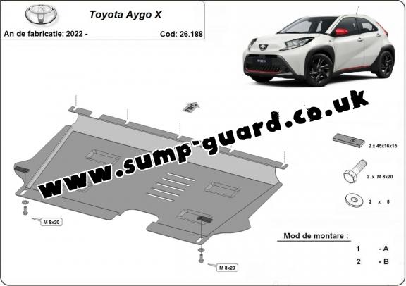 Steel sump guard for Toyota Aygo X