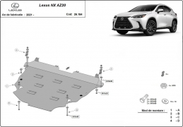 Steel sump guard for Lexus NX AZ20