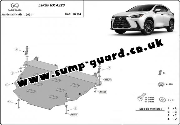 Steel sump guard for Lexus NX AZ20