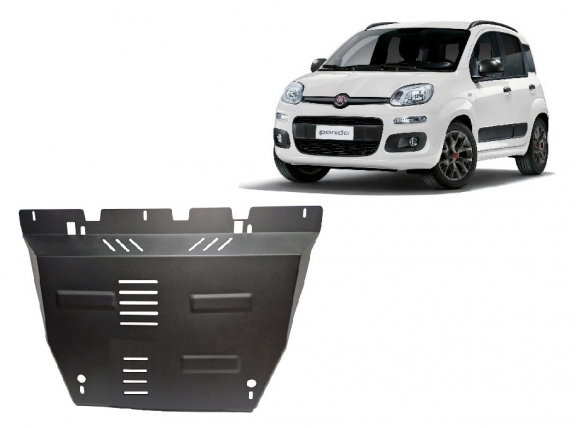 Steel sump guard for Fiat Panda 4x2