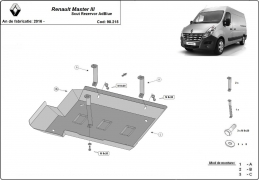 Steel AdBlue tank guard for  Renault Master 3  - Model 3