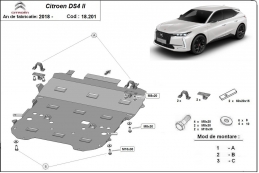Steel sump guard for Citroen DS4 II