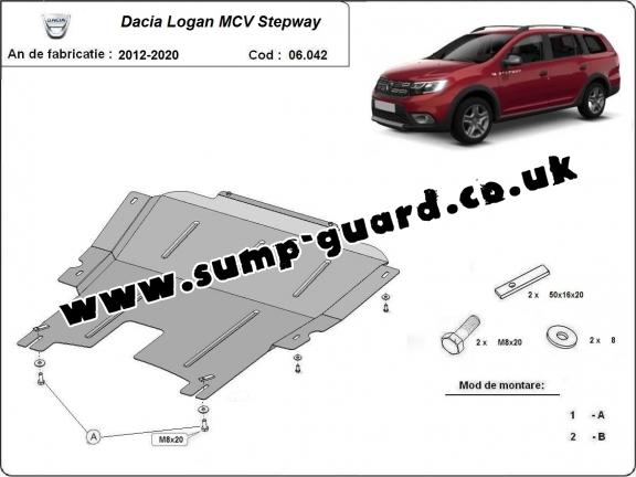 Steel sump guard for Dacia Logan MCV Stepway