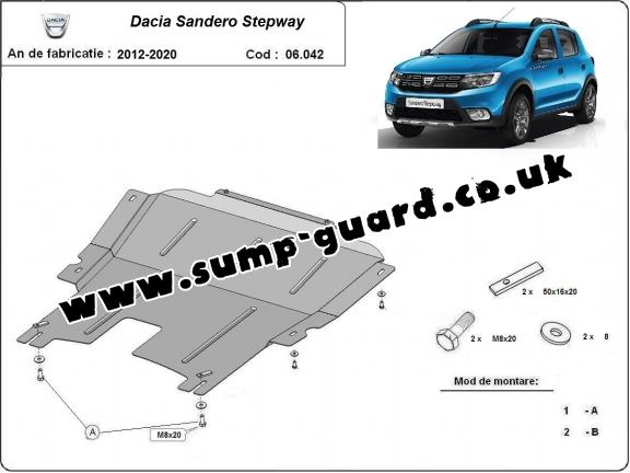Steel sump guard for Dacia Sandero 2 Stepway