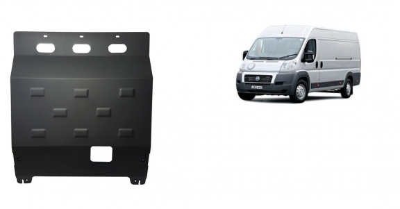 Steel sump guard for Fiat Ducato