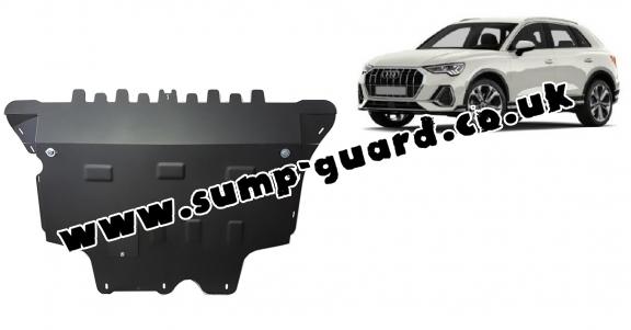 Steel sump guard for Audi Q3