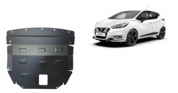 Steel sump guard for Nissan Micra