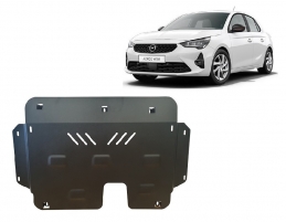 Steel sump guard for Vauxhall Corsa F