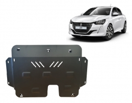 Steel sump guard for Peugeot 208
