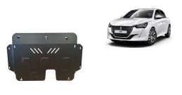 Steel sump guard for Peugeot 208