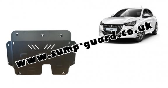 Steel sump guard for Peugeot 208