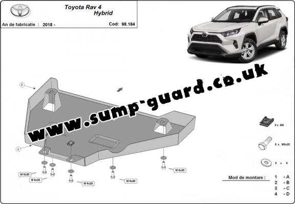Steel differential guard for Toyota RAV 4 Hybrid