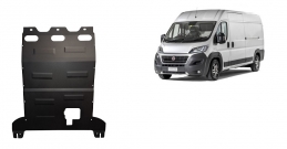 Steel sump guard for Fiat Ducato