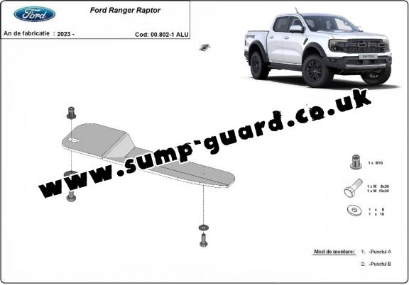 Aluminum fuel filter guard for Ford Ranger Raptor