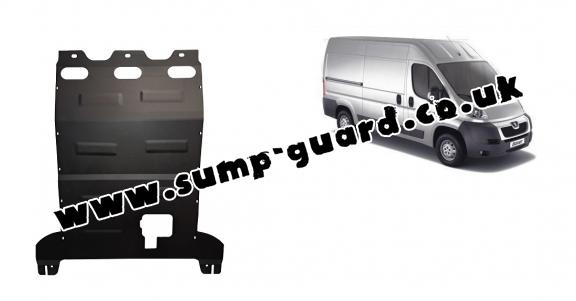 Steel sump guard for Peugeot Boxer