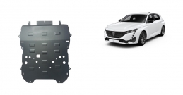 Steel sump guard for Peugeot 308