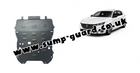 Steel sump guard for Peugeot 308