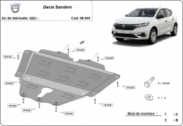 Steel sump guard for Dacia Sandero 3