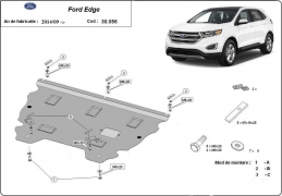 Steel sump guard for the protection of the engine and the gearbox for Ford Edge