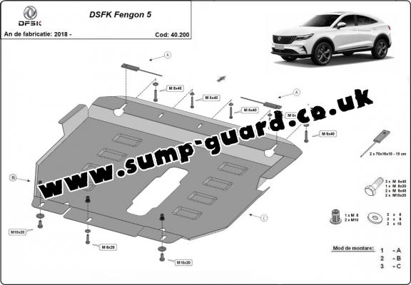 Steel sump guard for Dfsk Fengon 5