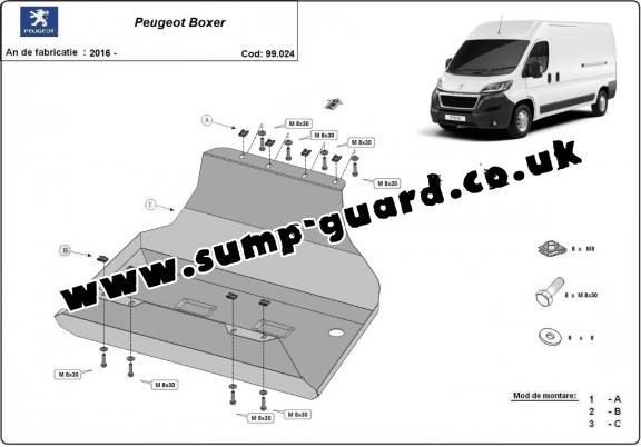 Steel fuel tank guard  for Peugeot Boxer