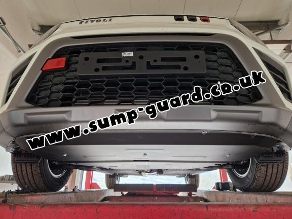 Steel sump guard for SsangYong Tivoli