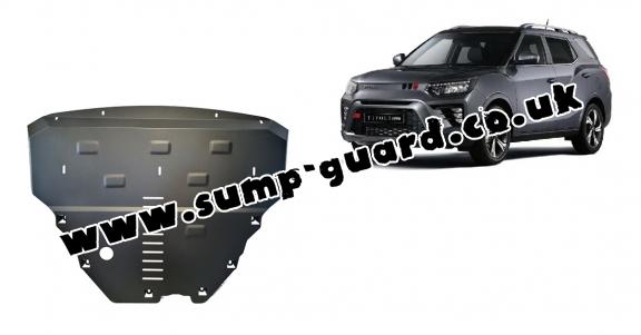 Steel sump guard for SsangYong Tivoli