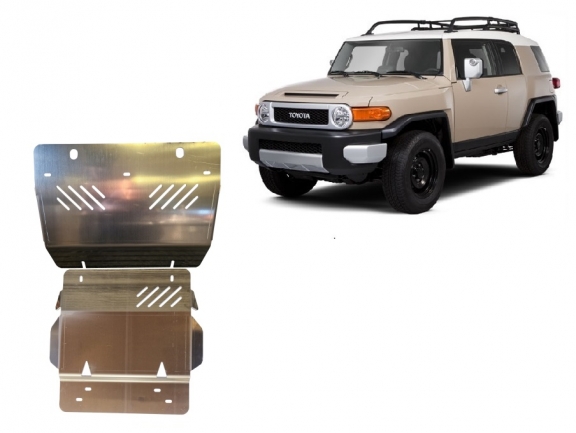 Aluminum sump guard for FJ Cruiser
